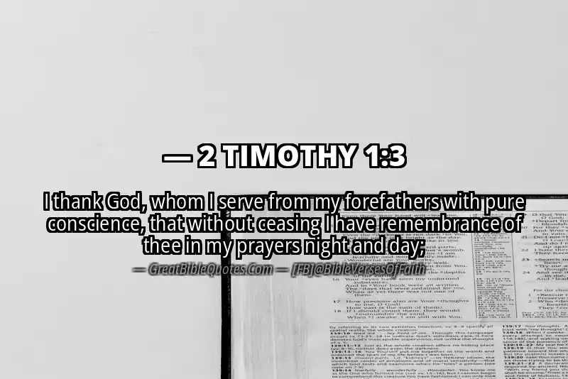 Bible verse: 2 TIMOTHY 1:3 Image