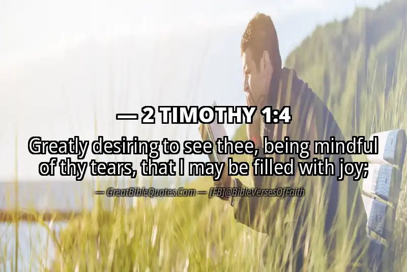 Bible verse: 2 TIMOTHY 1:4 Image