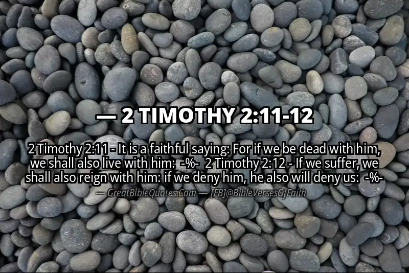 Image for 2 TIMOTHY 2:11-12 Bible verse