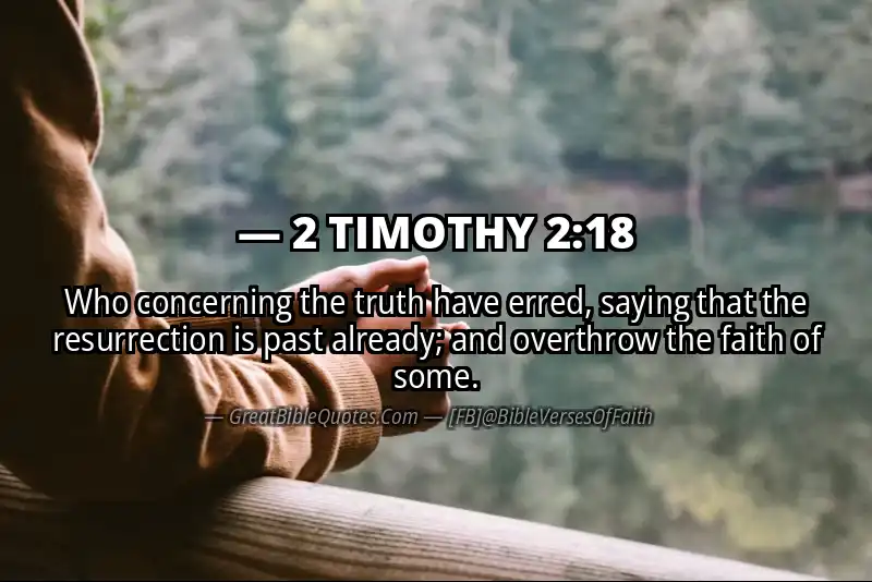 2 TIMOTHY 2:18 Verse
