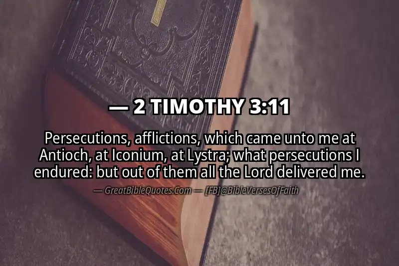 Bible verse: 2 TIMOTHY 3:11 Image
