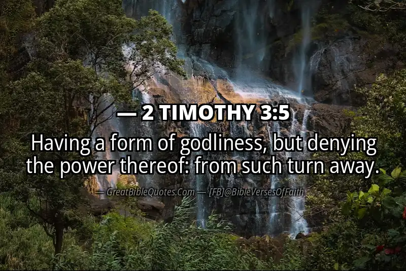 Bible verse: 2 TIMOTHY 3:5 Image