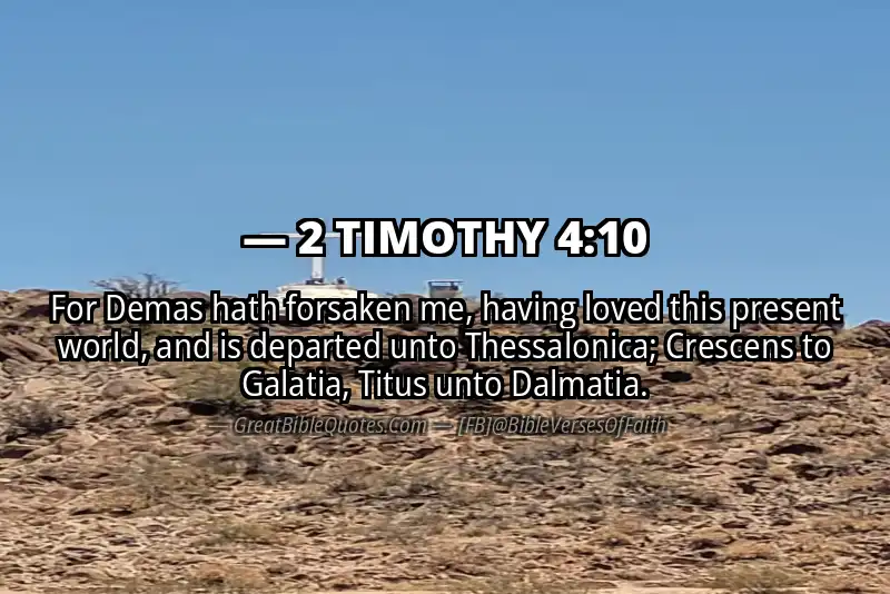 Bible verse: 2 TIMOTHY 4:10 Image