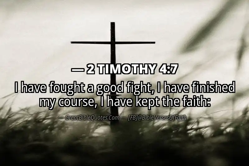 Bible verse: 2 TIMOTHY 4:7 Image