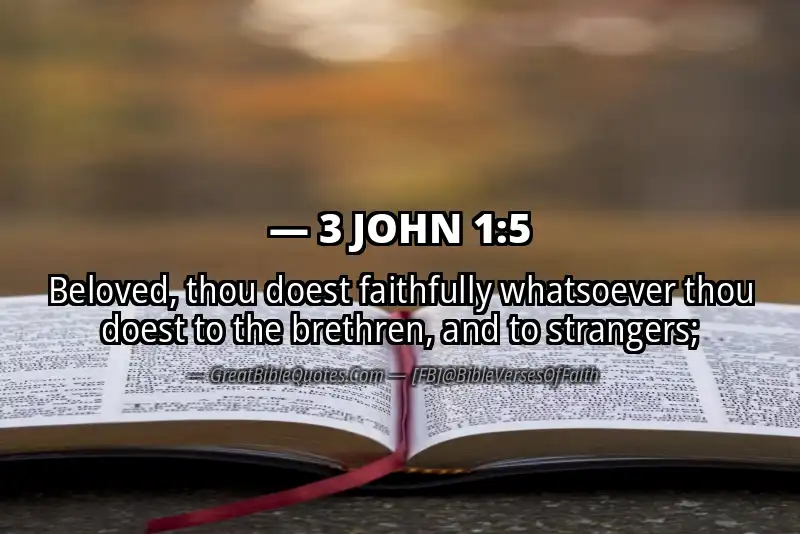 Bible verse: 3 JOHN 1:5 Image