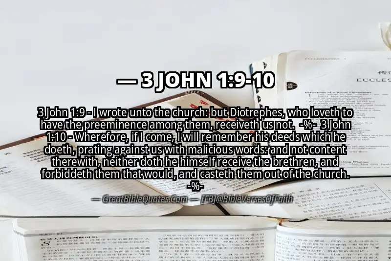 Image for 3 JOHN 1:9-10 Bible verse