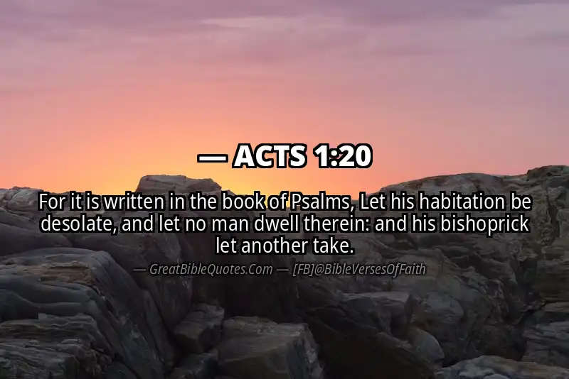 Bible verse: ACTS 1:20 Image