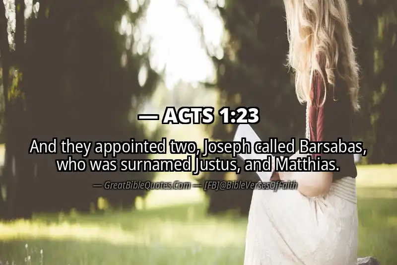 Bible verse: ACTS 1:23 Image