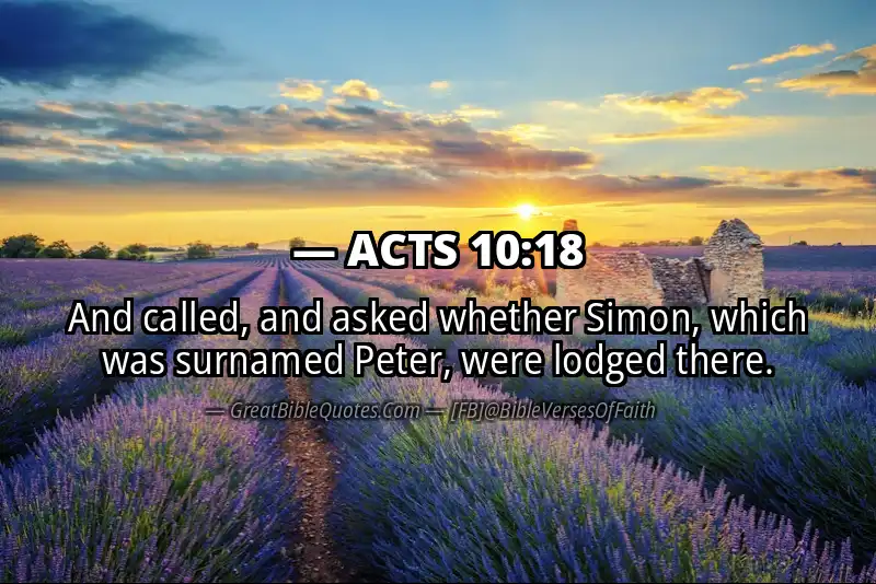 ACTS 10:18 Verse