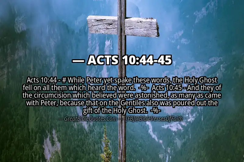 Image for ACTS 10:44-45 Bible verse