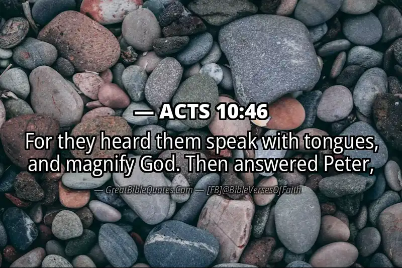 ACTS 10:46 Verse Image