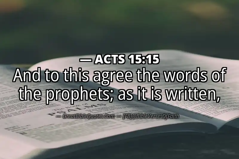 ACTS 15:15 Verse Image