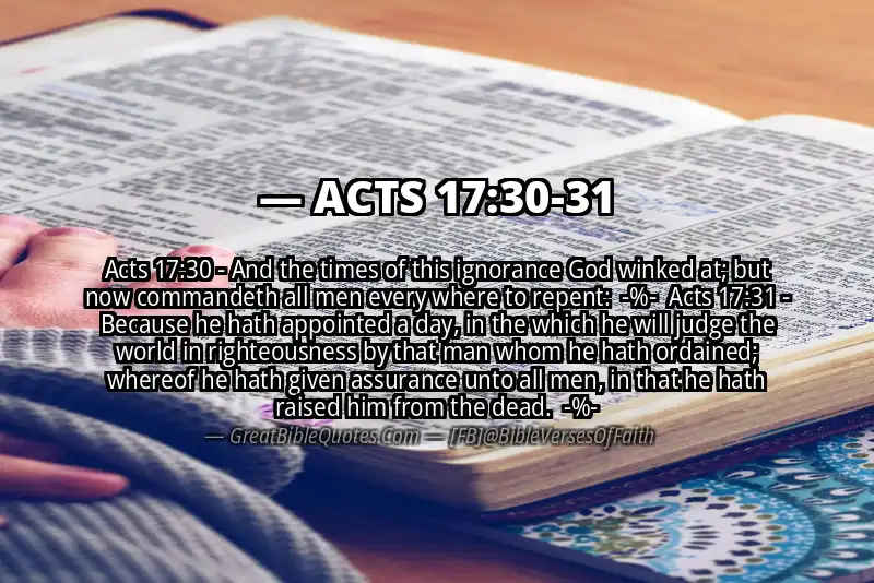 Image for ACTS 17:30-31 Bible verse