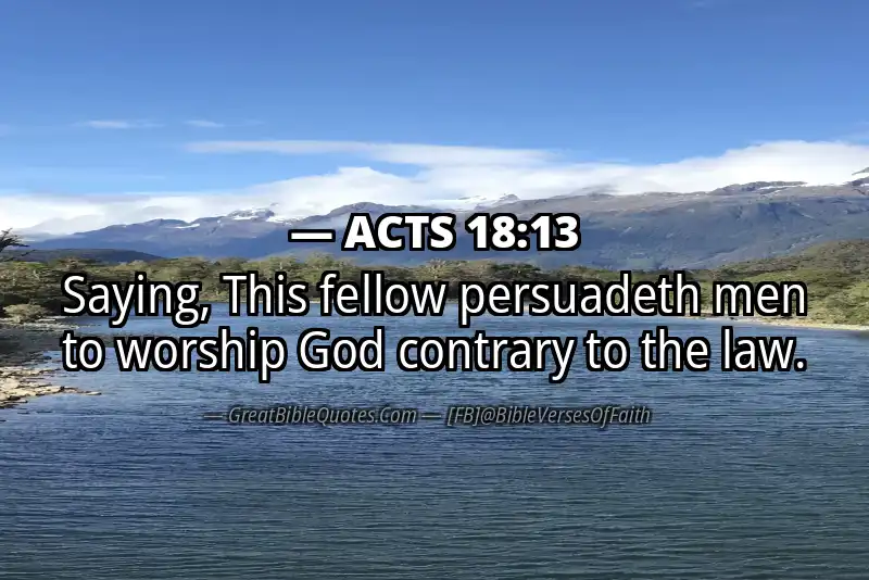 ACTS 18:13 Verse