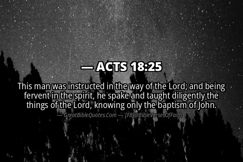 ACTS 18:25 Verse