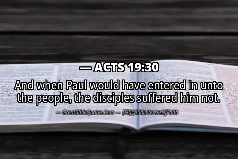 ACTS 19:30 Verse