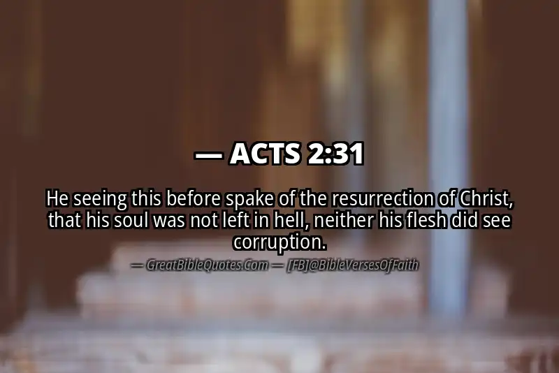 Bible verse: ACTS 2:31 Image