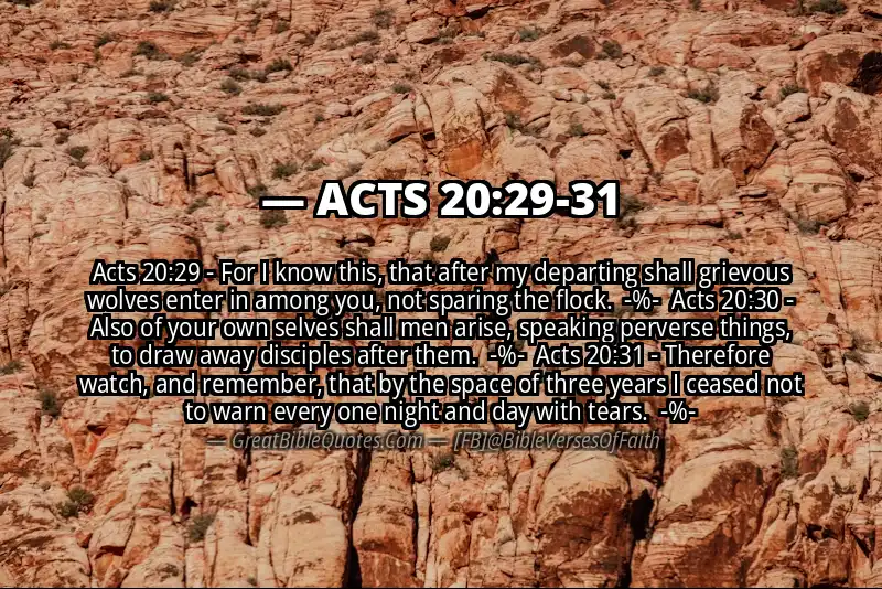 Image for ACTS 20:29-31 Bible verse