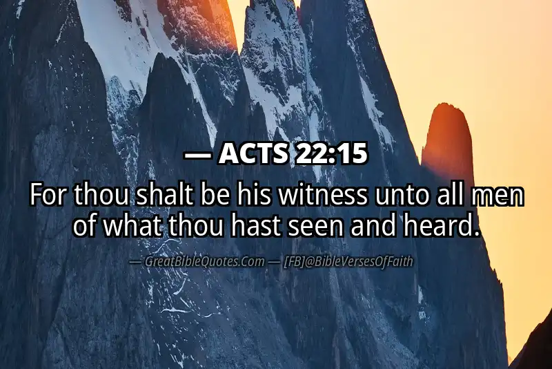 Bible verse: ACTS 22:15 Image