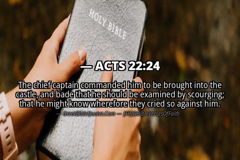 Bible verse: ACTS 22:24 Image
