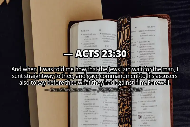 Bible verse: ACTS 23:30 Image