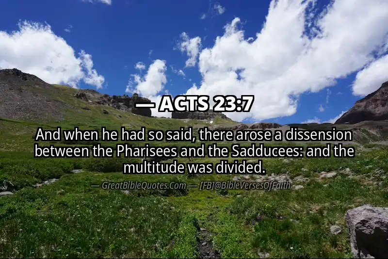 ACTS 23:7 Verse