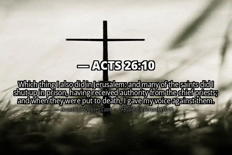 Bible verse: ACTS 26:10 Image