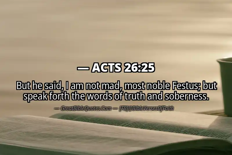 Bible verse: ACTS 26:25 Image
