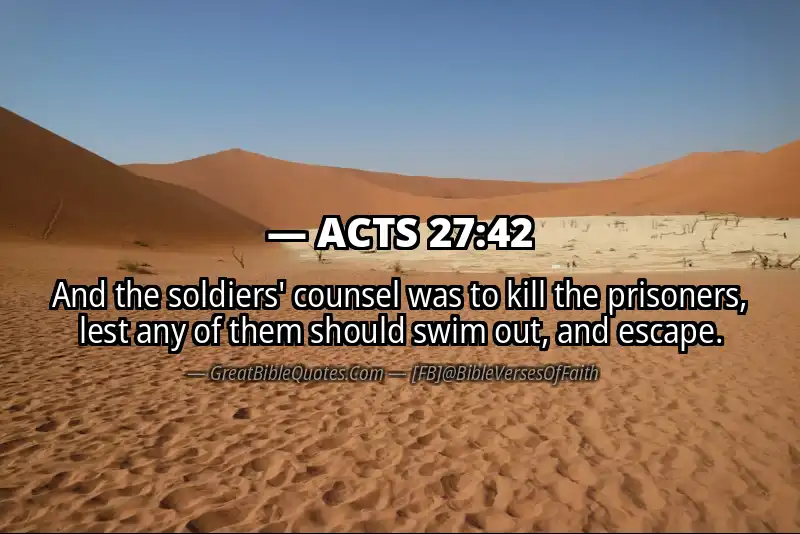 Bible verse: ACTS 27:42 Image