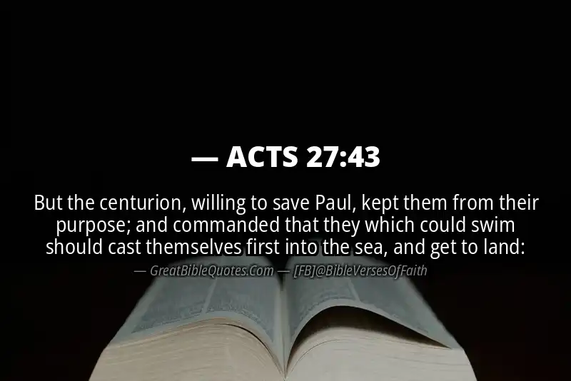 Bible verse: ACTS 27:43 Image