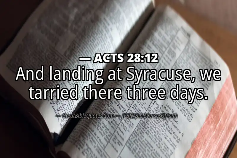 Bible verse: ACTS 28:12 Image