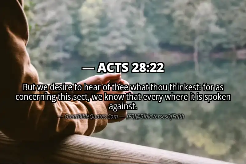 Bible verse: ACTS 28:22 Image