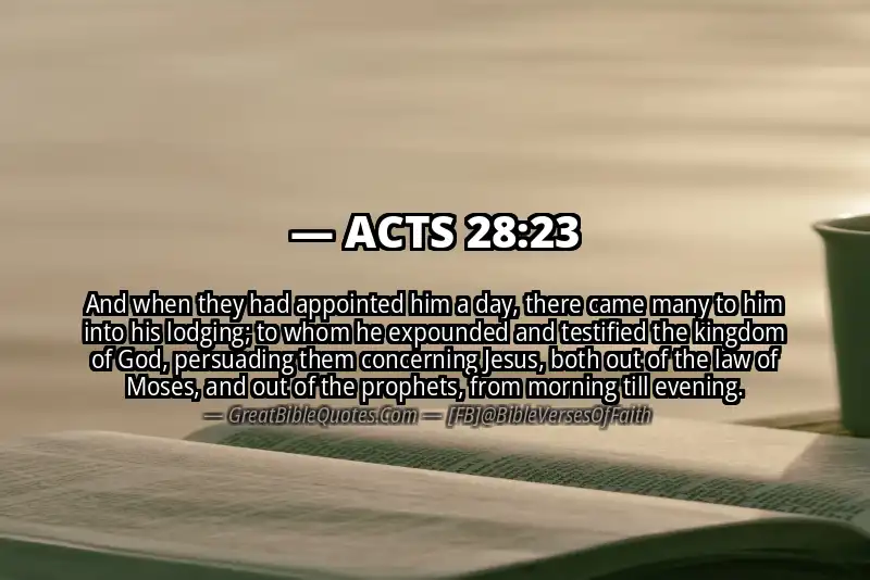 Bible verse: ACTS 28:23 Image