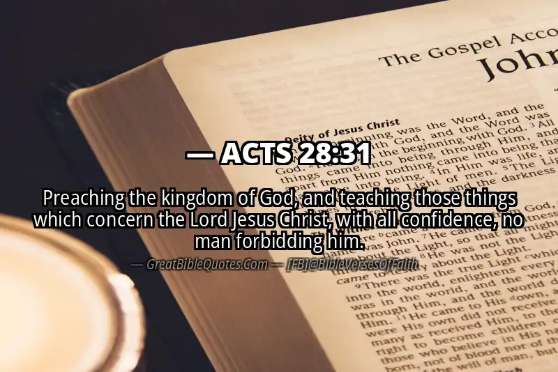 Bible verse: ACTS 28:31 Image