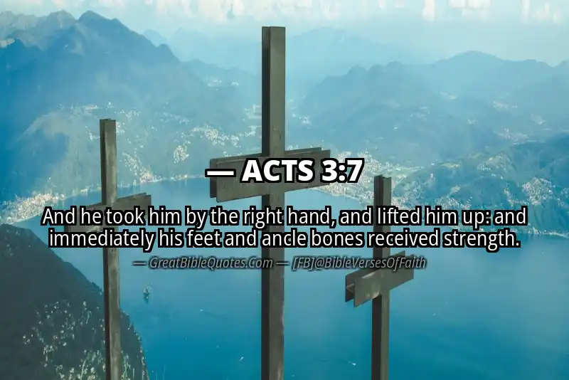 ACTS 3:7 Verse