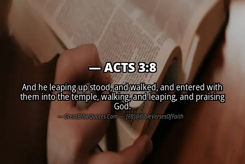 Bible verse: ACTS 3:8 Image