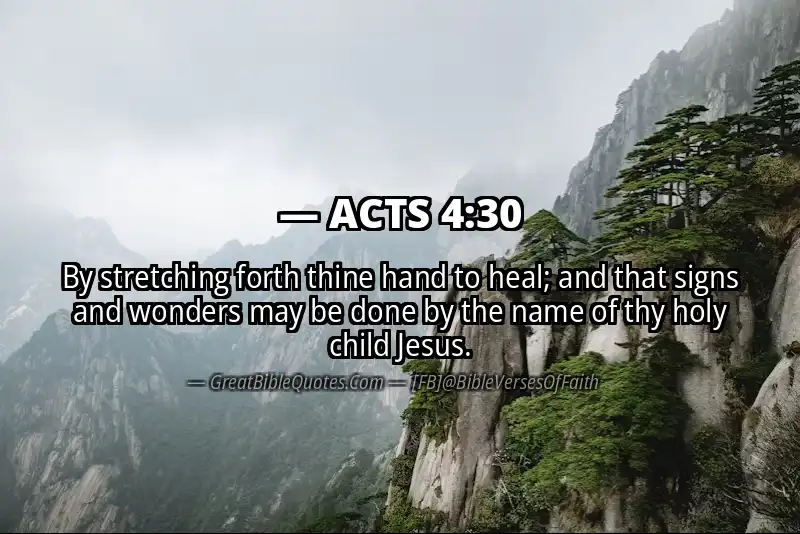 Bible verse: ACTS 4:30 Image