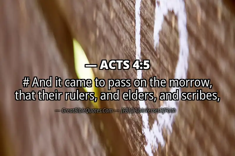 Bible verse: ACTS 4:5 Image