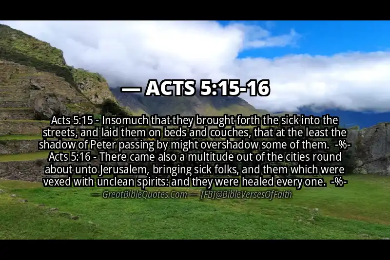 Image for ACTS 5:15-16 Bible verse