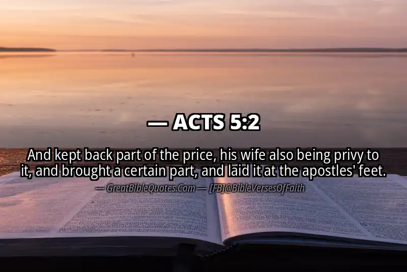 Bible verse: ACTS 5:2 Image