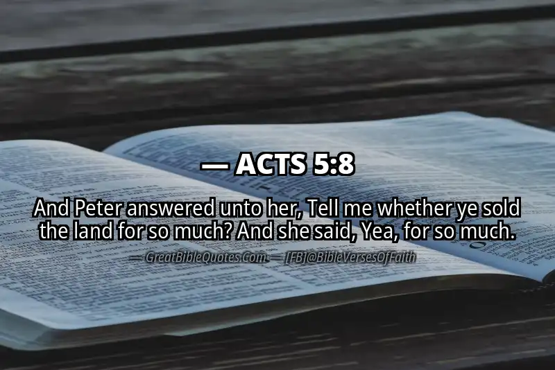 ACTS 5:8 Verse