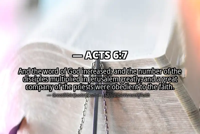 Image for ACTS 6:7 Bible verse