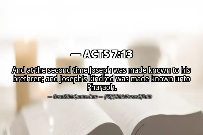ACTS 7:13 Verse