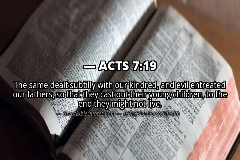 ACTS 7:19 Verse