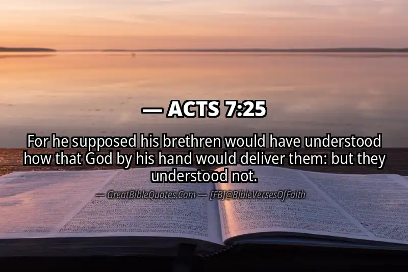 ACTS 7:25 Verse