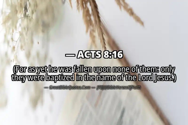 ACTS 8:16 Verse