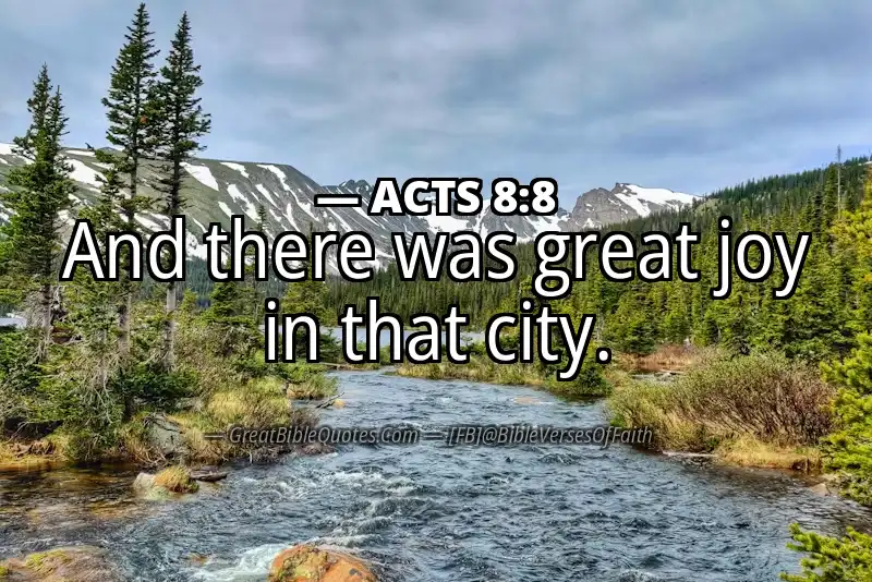 ACTS 8:8 Verse Image