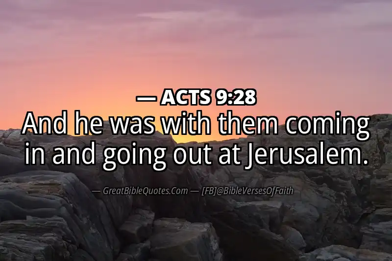 ACTS 9:28 Verse