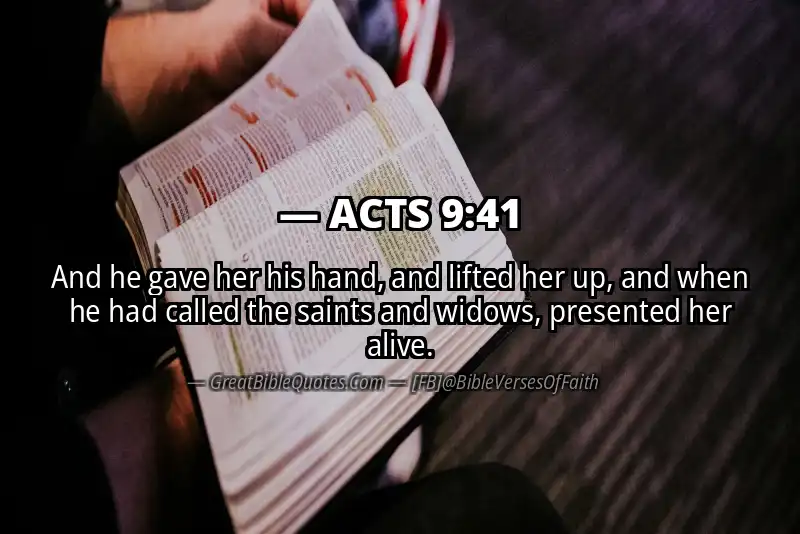 ACTS 9:41 Verse