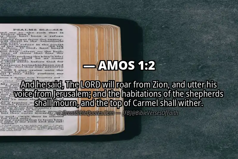 Bible verse: AMOS 1:2 Image